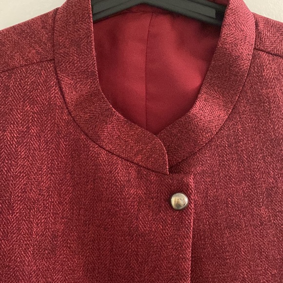 Khas red maroon waistcoat XL - Picture 2 of 4